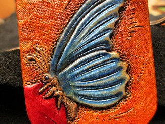 Hand tooled custom butterfly